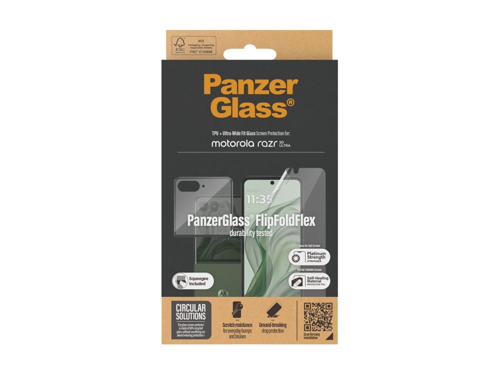 PanzerGlass - Skärmskydd för mobiltelefon - glas & film - för Motorola RAZR 50 Ultra