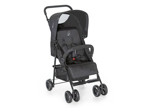 Asalvo - Barnvagn Berlin - Svart - Unfolded: 47.5 cm x 79 cm x 99 cm, Folded: 47.5 cm x 79 cm x 22 cm, bild 2