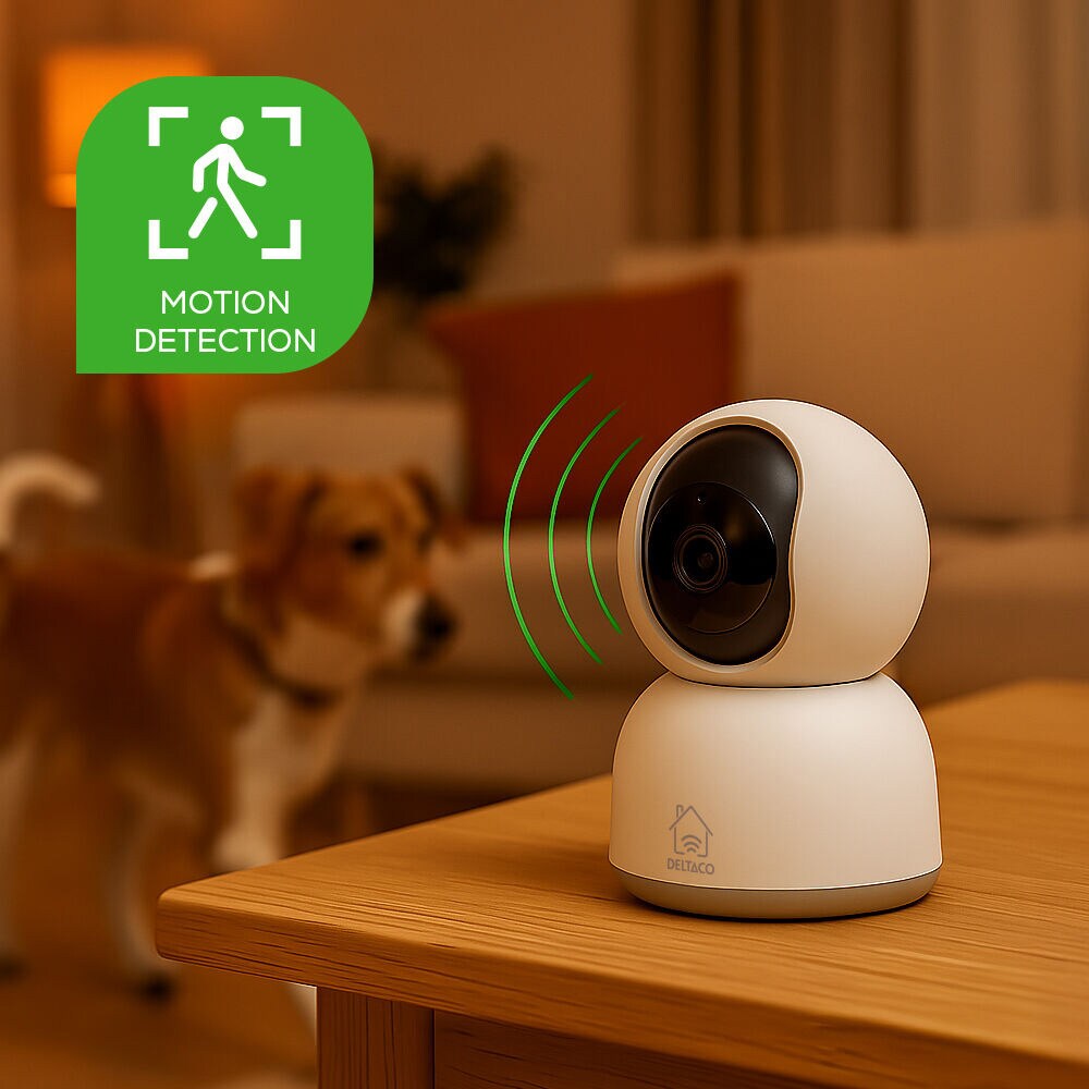 Deltaco Smart Home SH-IPC16 Pan/Tilt WiFi Övervakningskamera, bild 2