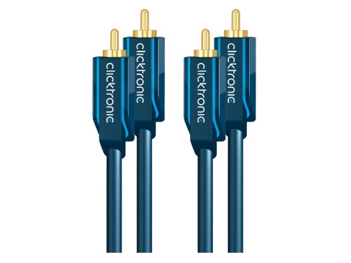 Clicktronic Stereo-ljudkabel 2x RCA
