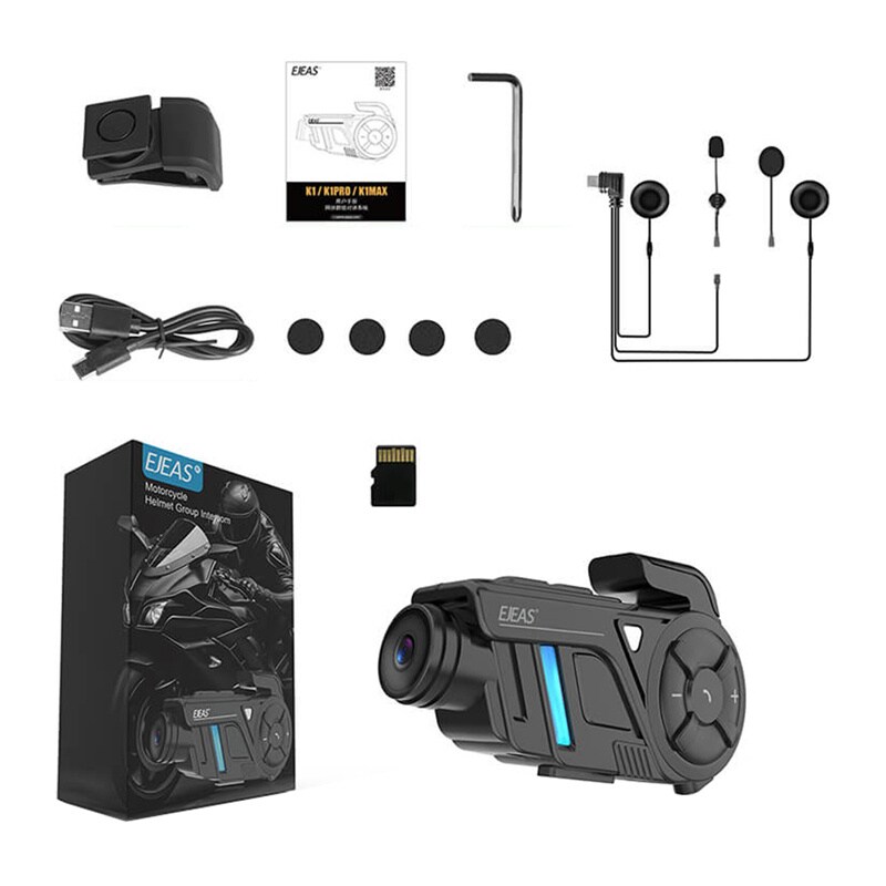 Intercom för motorcykel med EJEAS K1Pro+ inspelare, bild 2