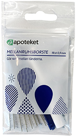 Apoteket Mellanrumsborste 0,9, 18 st