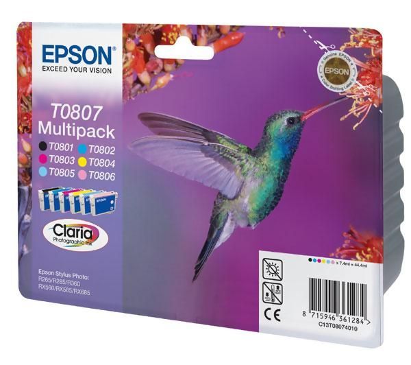 Epson T0807 Bläckpatron 6-pack