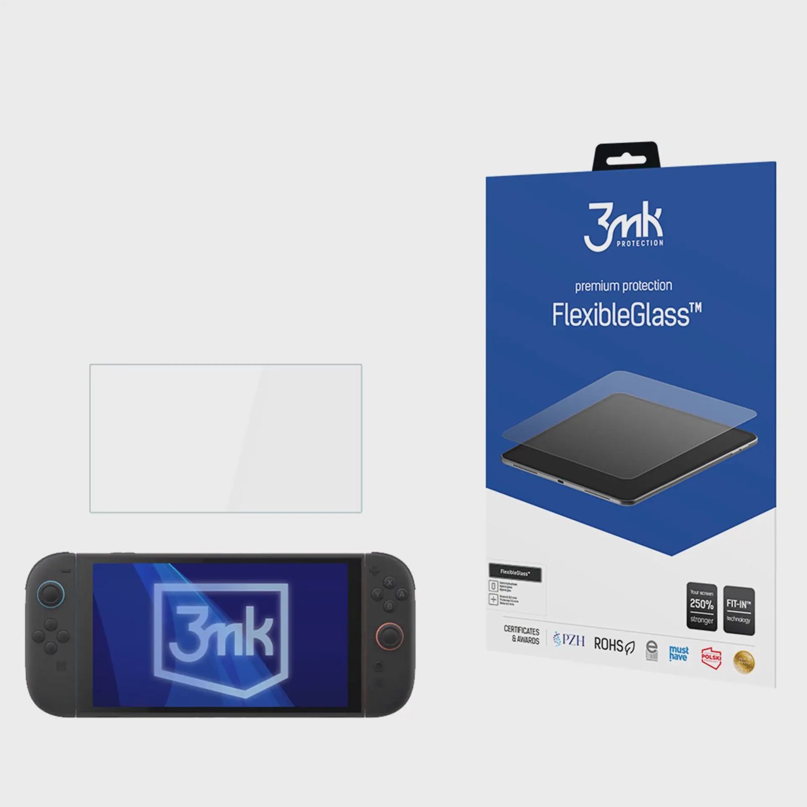 3mk FlexibleGlass hybridglas för Nintendo Switch 2 – upp till 11"