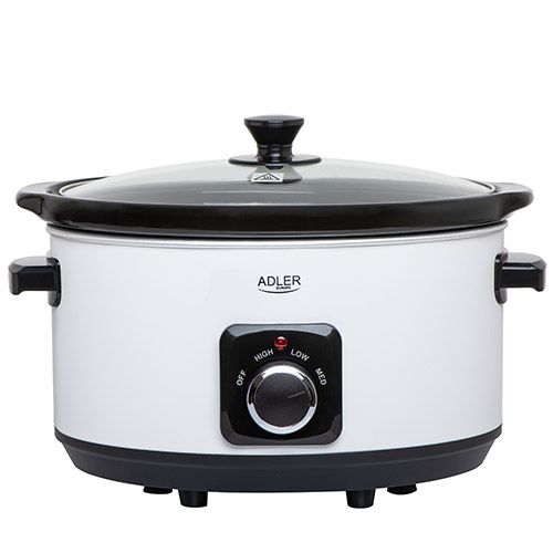 Adler AD 6413W, 5,8 l, Vit, Svart, Rotations-, 10 personer, 85 ° C, 100 ° C