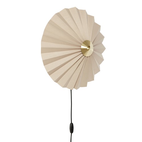 Hübsch - Pliss Wall Light - Beige - ø48xh16cm