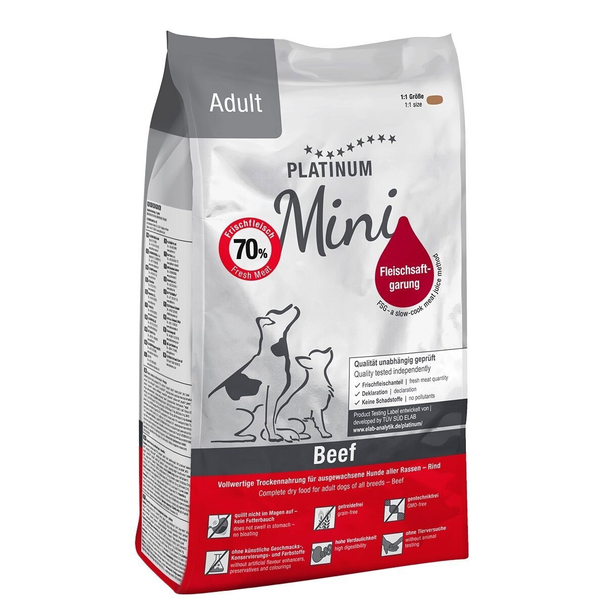 Platinum Mini Adult Beef 900 g