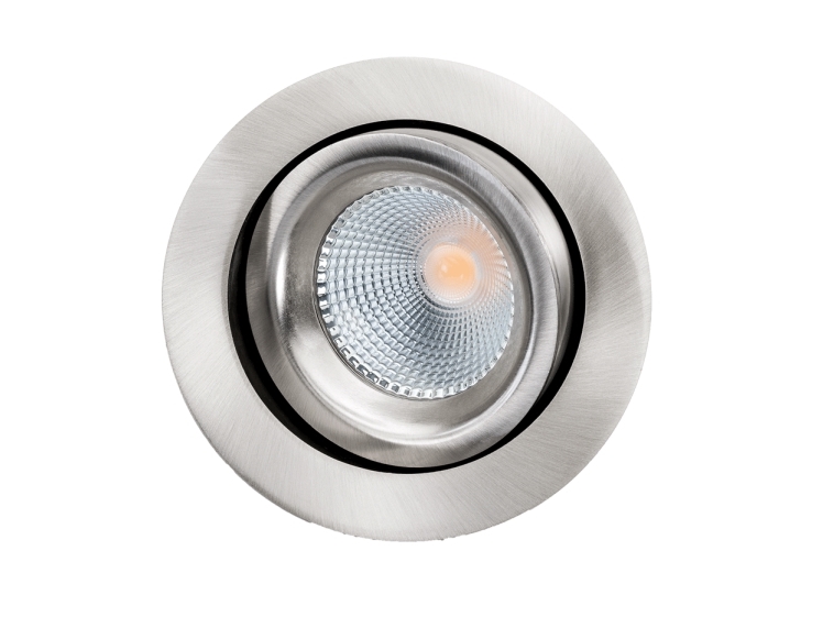 SG Armaturen Junistar Lux Isosafe downlight 7 W 3000 K, borstat stål