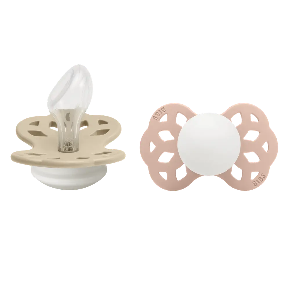 BIBS Napp Infinity 2 pk Anatomisk Str 2 - Vanilla Blush, Nat