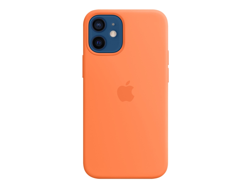Apple MHKN3ZM/A Silikonskal med MagSafe för iPhone 12 mini, Kumquat