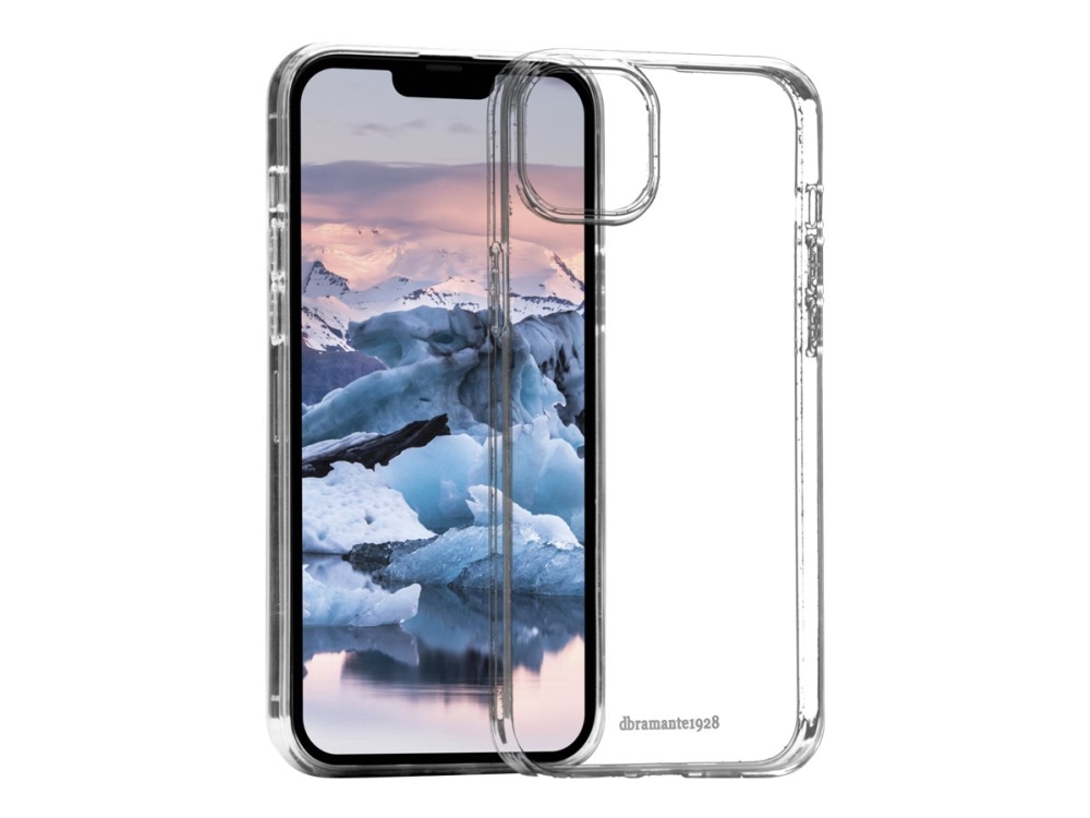 dbramante1928 Greenland - Baksidesskydd för mobiltelefon - 100 % återvunnen plast - klar - för Apple iPhone 14 Plus
