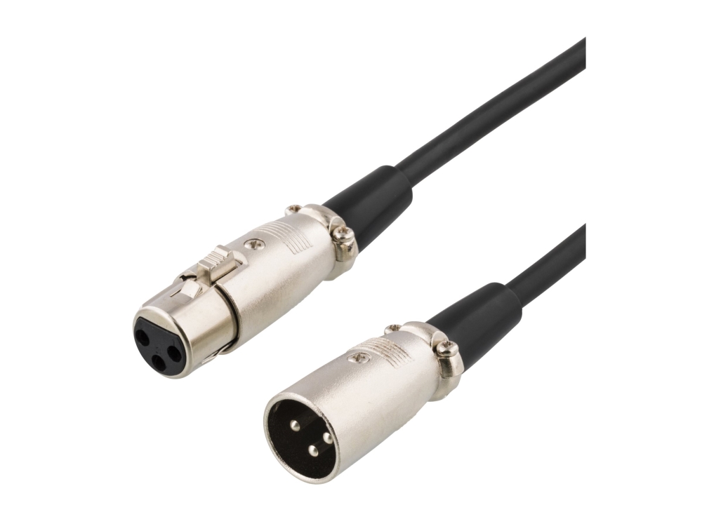DELTACO Audiokabel XLR ha -ho Svart 5m