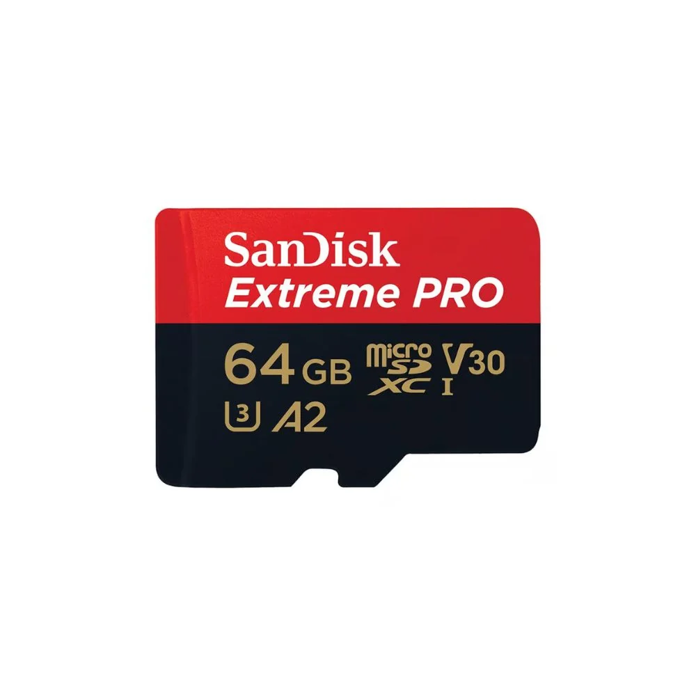 SanDisk Extreme PRO microSDXC - 64GB + SD Adapter + 2 års RescuePRO Deluxe / 200MB/s / Class 10 / V3