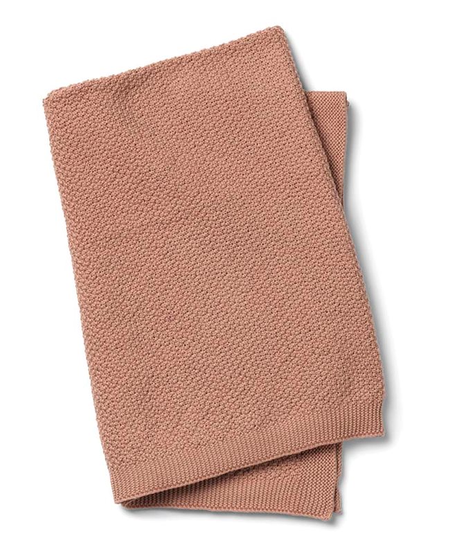 Elodie Details mosstickad filt, faded rose