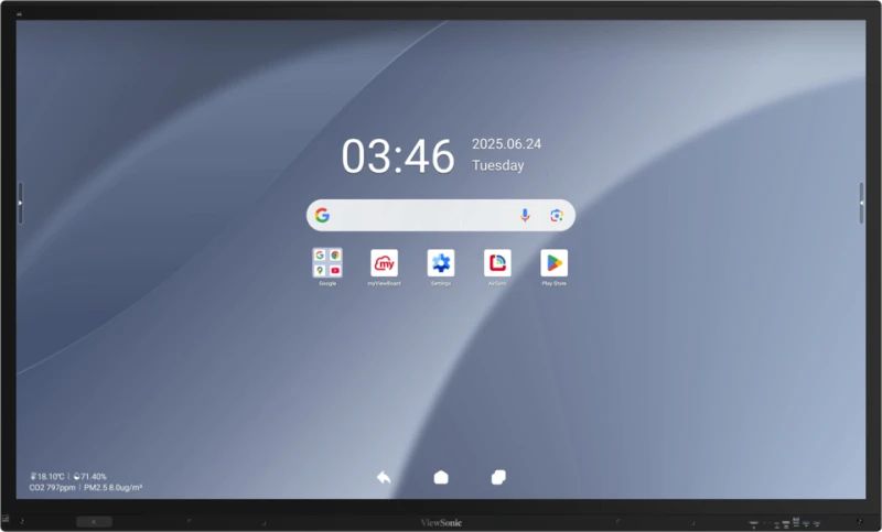 Viewsonic IFP7563-1C, 190,5 cm (75), 1650,24 x 928,26 mm, 450 cd/m², 1,07 miljarder färger, 3840 x 2160 pixlar, 4K Ultra HD