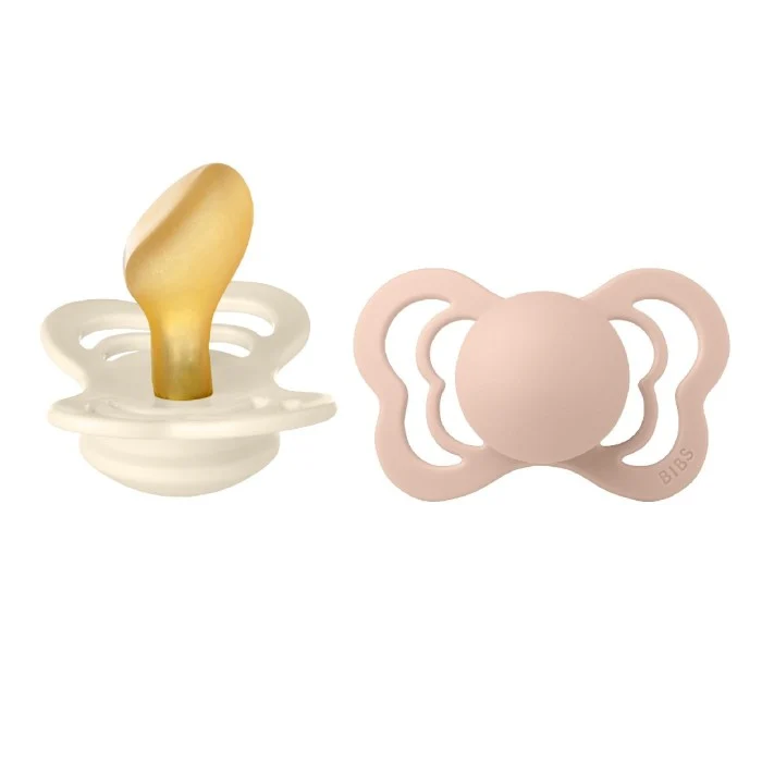 BIBS Couture 2-pack Latex Size 2 Ivory/Blush