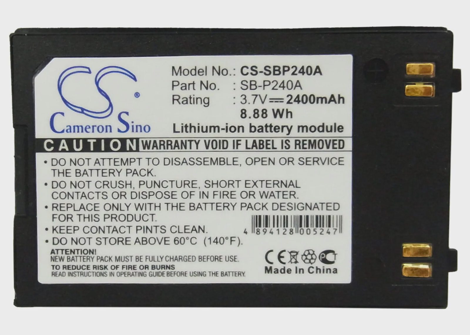 Batteri till Kamera för Samsung VP-X220L, SC-X300L, SC-X210WL m.fl., bild 5