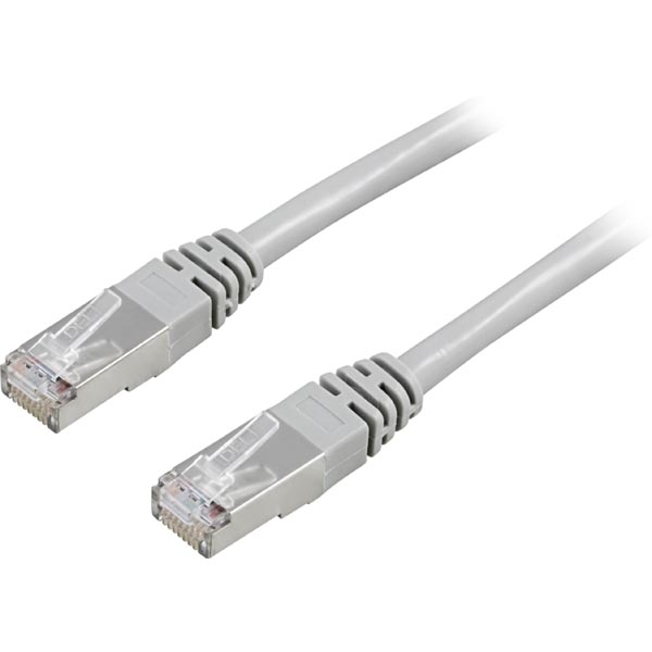 Nätverkskabel skärmad F/UTP Cat.6, RJ45, LSZH, 1 meter - Grå, bild 4