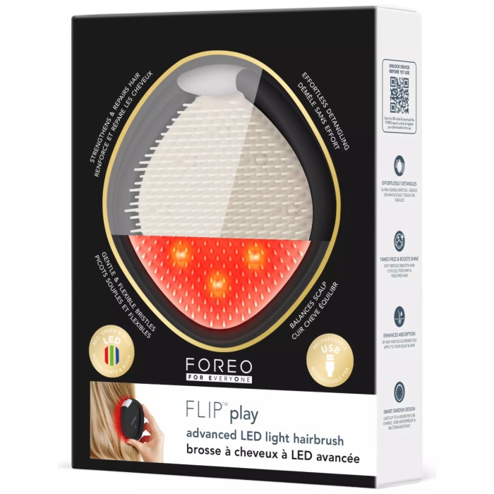 FOREO FLIP For EveryOne Play Advanced LED Light Hairbrush Midnight Magic!, bild 3