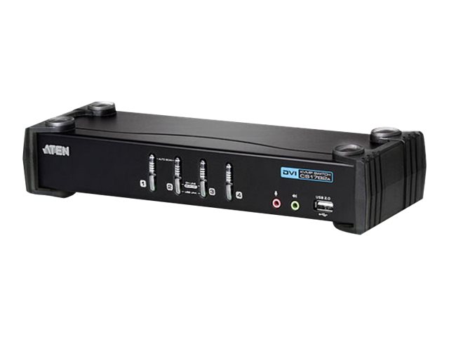Systemswitch Aten CS1764A-AT-G, 4-vägs KVM, DVI, USB, 2 extra USB