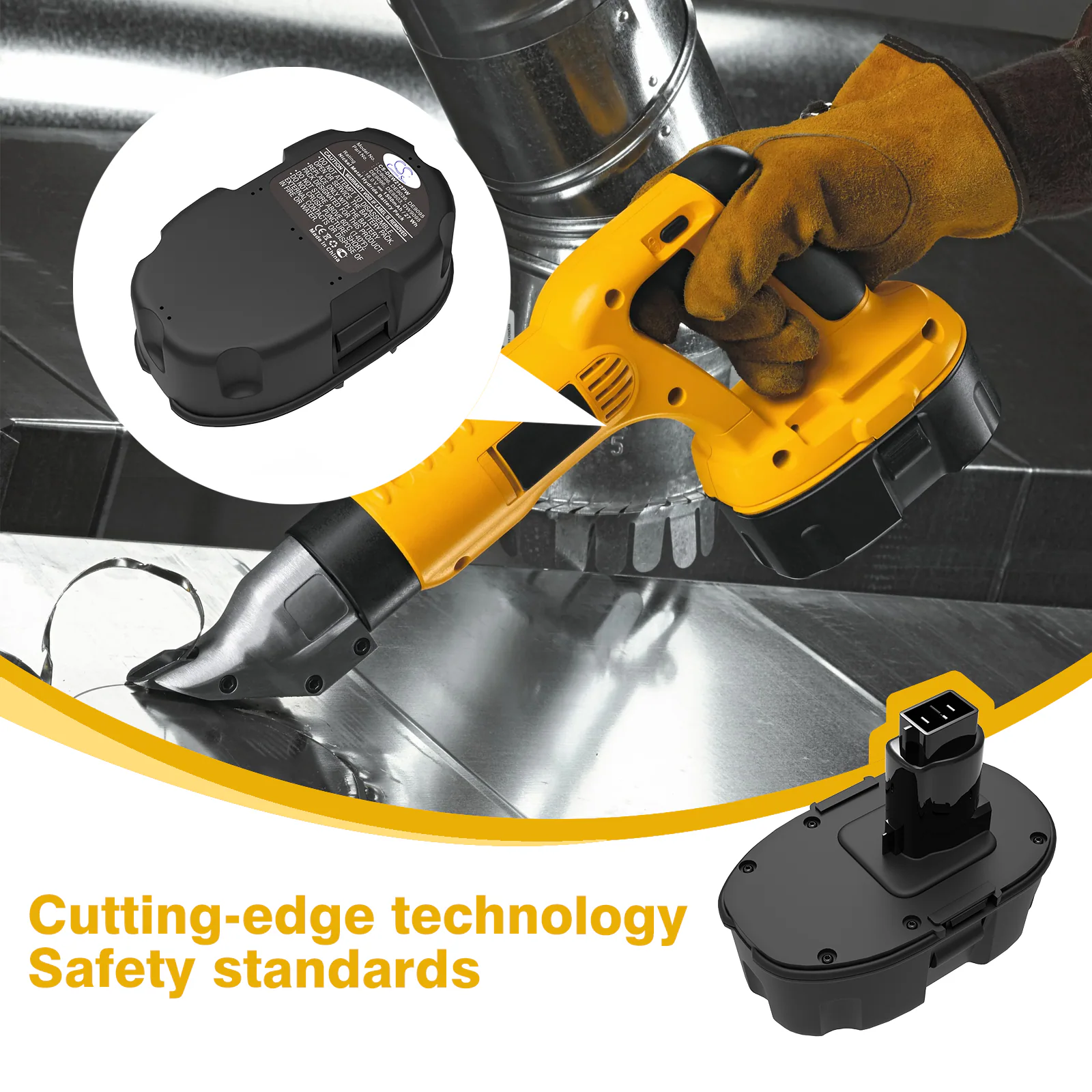 Batteri till Elverktyg för DeWalt DC212, DC213KB, DC330 m.fl., bild 4