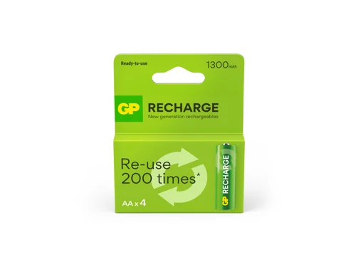 GP Recharge Rechargeable Battery, Size AA, 1300 mAh, 4-pack, bild 3