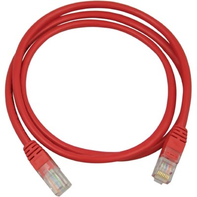 Nätverkskabel oskärmad Cat.6, RJ45, 15 meter - Röd