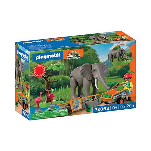 PLAYMOBIL - Elephant with Zookeeper (72068)