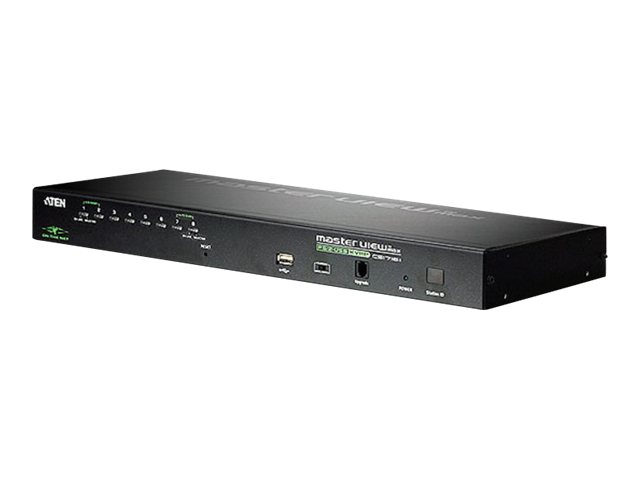 Systemswitch Aten CS-1708I, 8-vägs KVM, VGA, USB+PS/2+SUN, LAN, OSD, 19" rackmonterad