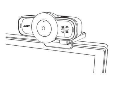 Aukey PC-LM3 - Webbkamera - färg - 2 MP - 1920 x 1080 - 1080p - ljud - USB - H.264, MJPEG