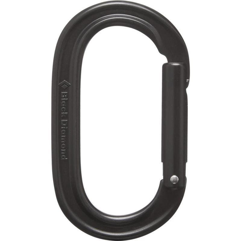 Black Diamond Oval Keylock Carabiner Black - OneSize