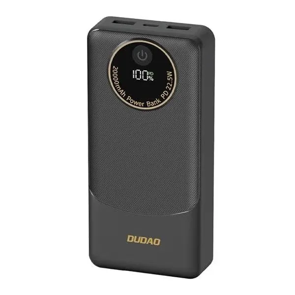 Dudao K12Pro powerbank 20000mAh 22,5 Watt Sort