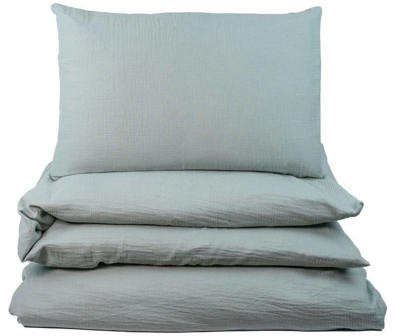 NG Baby påslakanset muslin frosty green, spjälsäng