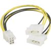 Adapter för 2x4-pin Molex till 6-pin PCI-Express, 25 cm, bild 4