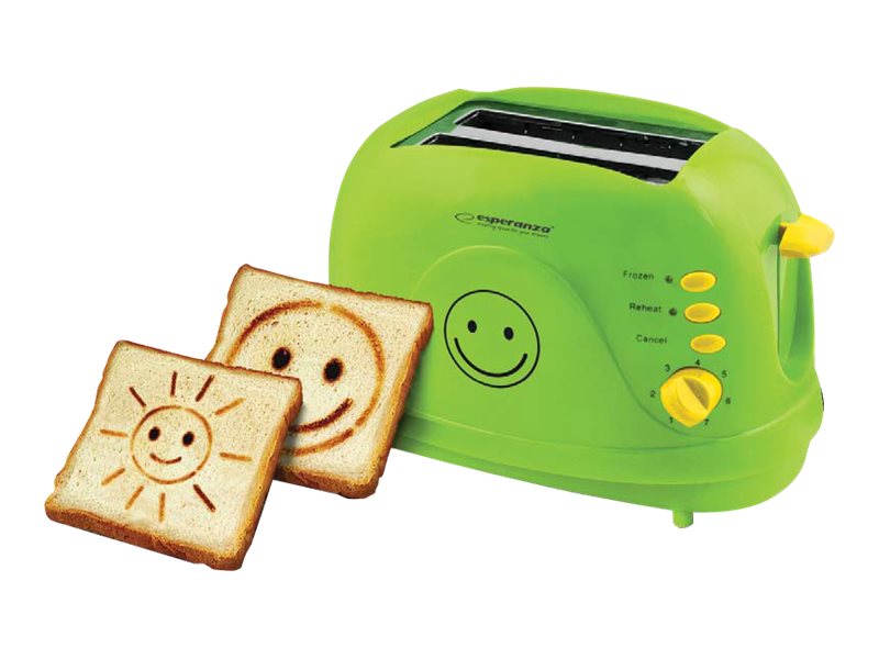 Esperanza SMILEY - Brödrost - 2 skiva - 2 Kortplatser