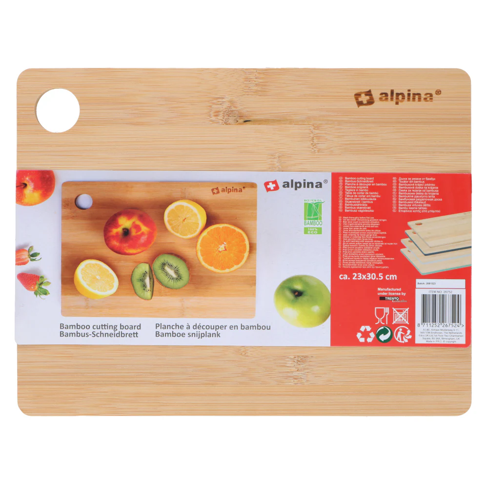 Alpina Skärbräda i bambu med upphängningshål 23x30,5cm, bild 2