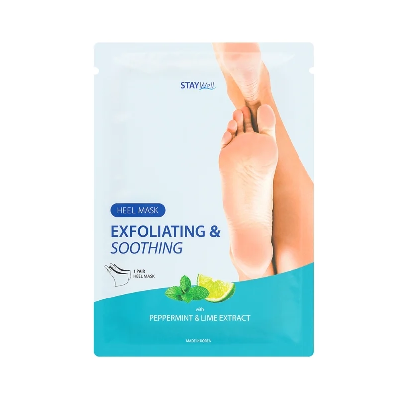 Stay Well Exfoliating & Soothing Heel Mask Peppermint & Lime 1pcs 1 pcs