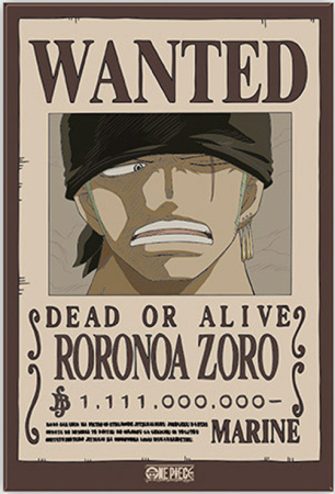 One Piece Wanted Roronoa Zoro Standard Magnet