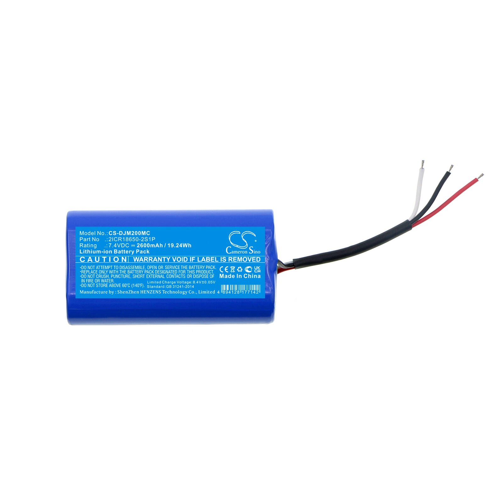 Cameron Sino batteri 2icr18650-2s1p för DJI Osmo Mobile 2 3 4 Mobile 3 4 / CS-DJM200MC, bild 3