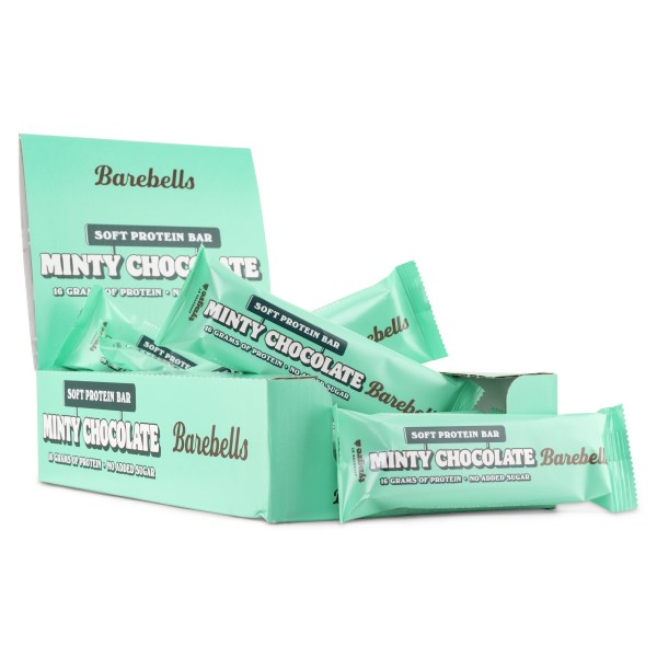 Barebells Soft Protein Bar, Minty Chocolate, 12-pack