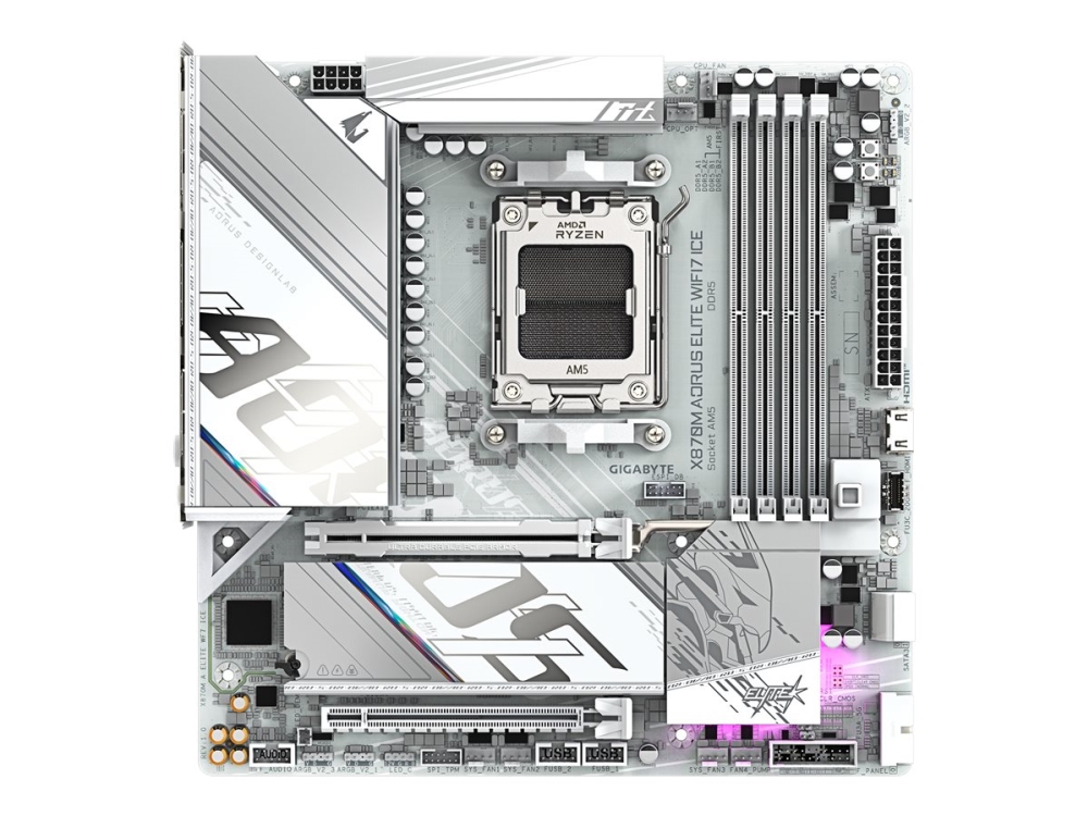 Gigabyte X870M AORUS ELITE ICE Wi-Fi mATX AM5, bild 2