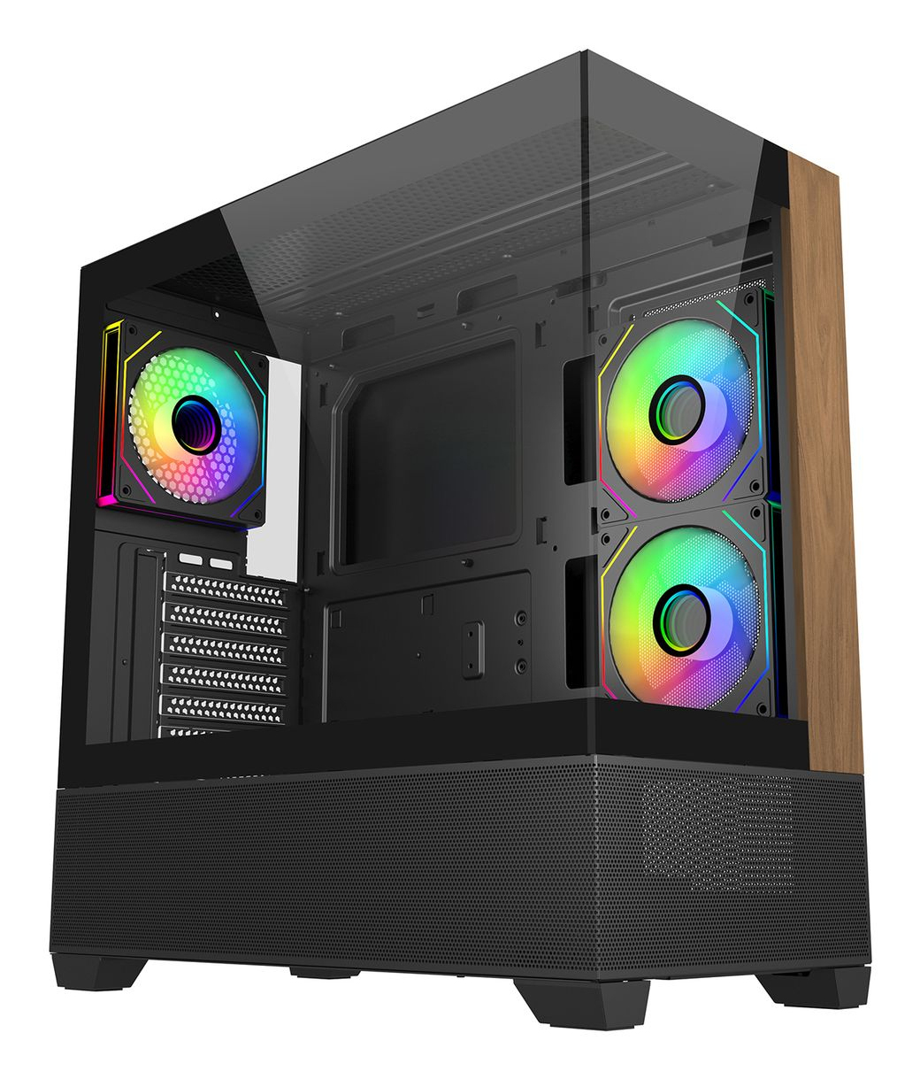 Cooler Master Elite 690 datorchassi (trä/svart), bild 4