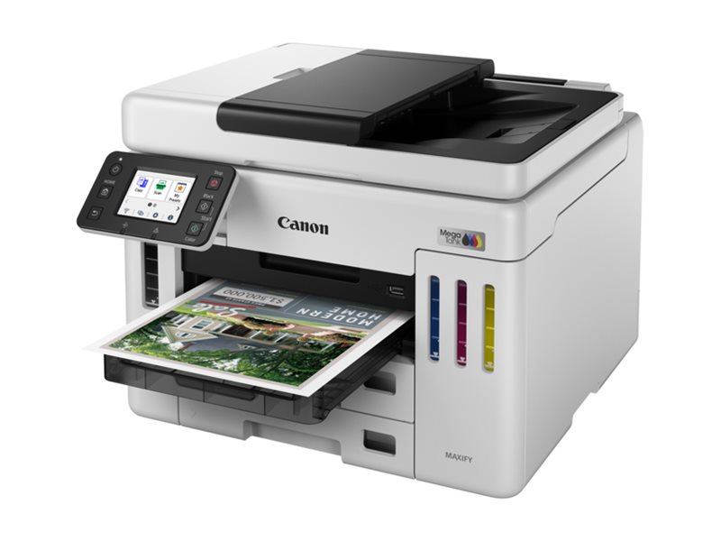 Canon MAXIFY GX7150, skrivare + scanner + kopiator + fax, 24/15,5 ppm ISO, 1200x1200 dpi scanner, display, duplex, USB/LAN/WiFi, Airprint