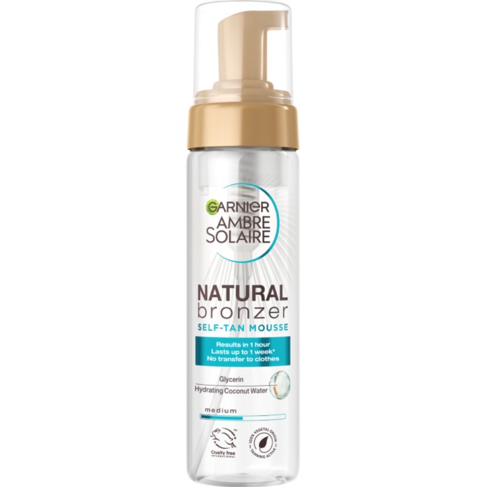 Garnier Ambre Solaire Natural Bronzer Self Tan Mousse 200 ml, bild 2