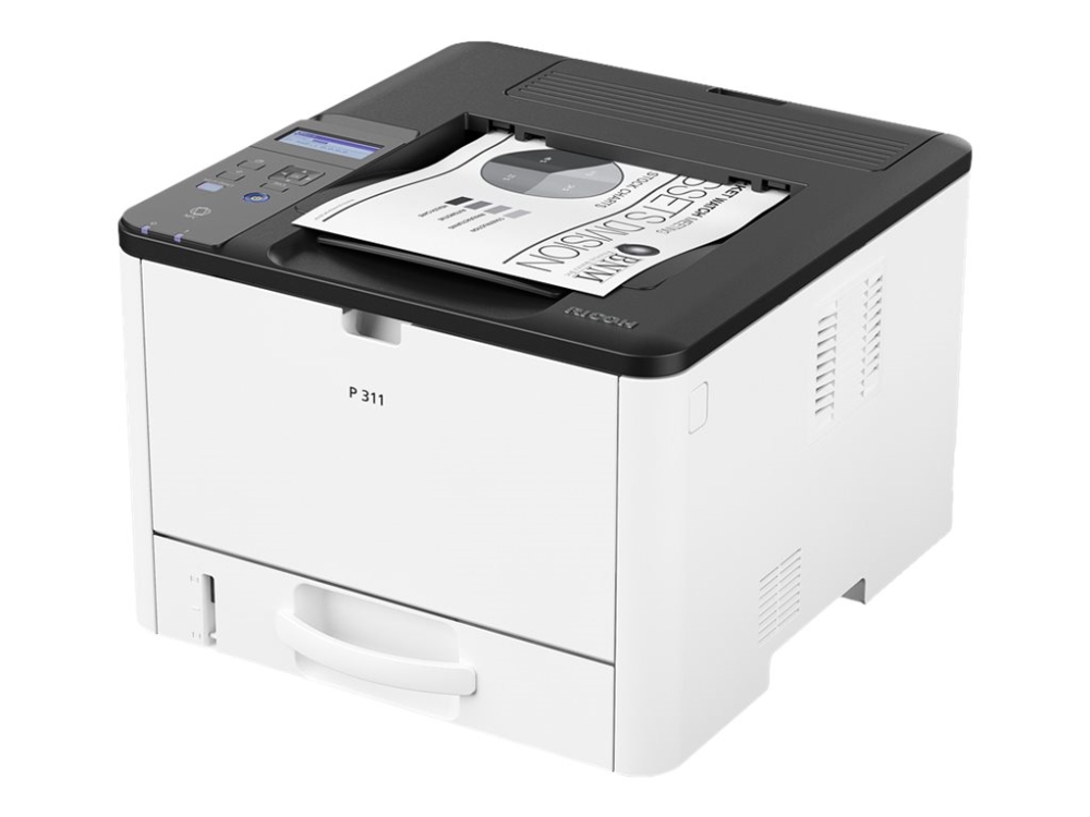 Ricoh P 311 - Skrivare - svartvit - Duplex - laser - A4/Legal - 1200 x 1200 dpi - upp till 32 sidor/minut - kapacitet: 300 ark - USB 2.0, Gigabit LAN, USB 2.0-värd, NFC
