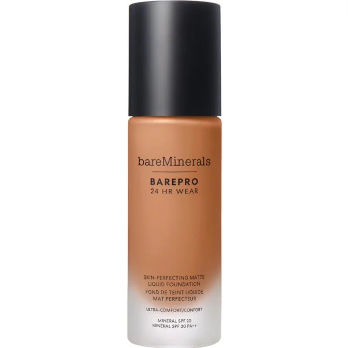bareMinerals BAREPRO 24HR Skin-Perfecting Matte Liquid Foundation SPF 20 Medium Deep 46 Cool Medium Deep 46 Cool