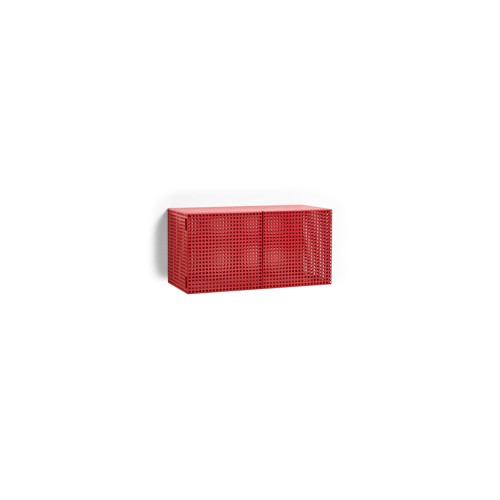 HAY - Perforated Väggskåp Litet - H 45cm - Vinröd
