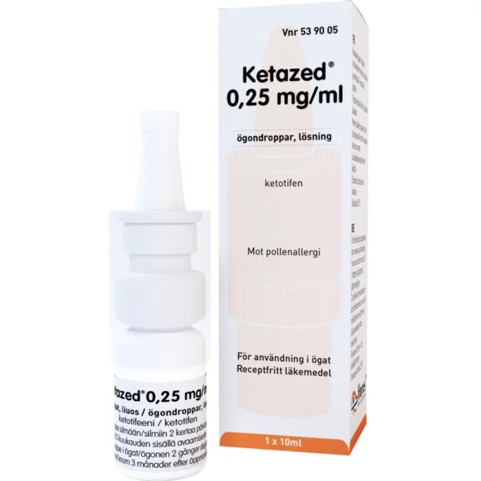 Ketazed, ögondroppar, lösning 0,25 mg/ml 10 ml