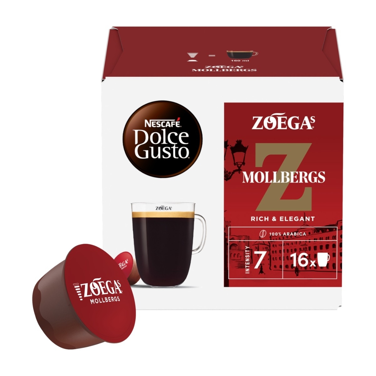 Nescafé Dolce Gusto Zoégas Mollbergs kaffekapslar, 16 st