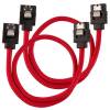 Corsair SATA-kabel Rak Röd 30cm 2-pack